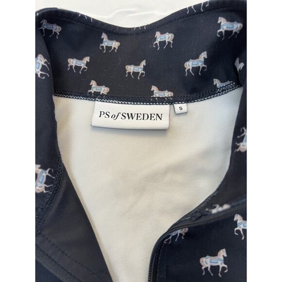 PS of Sweden Eloise Magic Top Base Layer Navy Blue Horse Design Women’s Small - Picture 3 of 8
